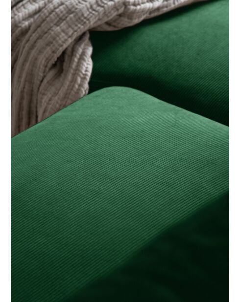 Divano angolare convertibile ad angolo retto Lofty Lilly verde smeraldo - 236x148x84 cm