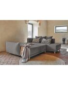 L Wandelbares Ecksofa; rechte Ecke Lazy Lukka Dark Grey- 247x191x85 cm