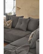 L Wandelbares Ecksofa; rechte Ecke Lazy Lukka Dark Grey- 247x191x85 cm