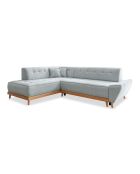 Hoekbank 6pl links cabriolet Dazzling Daisy Lichtgrijs- 253x190x77 cm