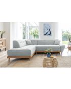 Hoekbank 6pl links cabriolet Dazzling Daisy Lichtgrijs- 253x190x77 cm