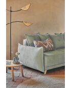 L Wandelbares Ecksofa; rechte Ecke Lazy Lukka Hellgrau- 247x191x85 cm
