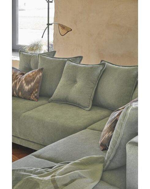 L Wandelbares Ecksofa; rechte Ecke Lazy Lukka Hellgrau- 247x191x85 cm