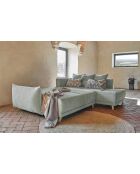 L Wandelbares Ecksofa; rechte Ecke Lazy Lukka Hellgrau- 247x191x85 cm