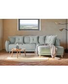 L Wandelbares Ecksofa; rechte Ecke Lazy Lukka Hellgrau- 247x191x85 cm