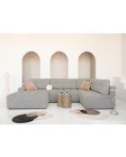 Lulu grijze omvormbare U-hoekbank links - 333x187x94 cm