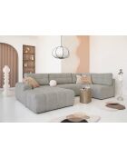 Lulu grijze omvormbare U-hoekbank links - 333x187x94 cm