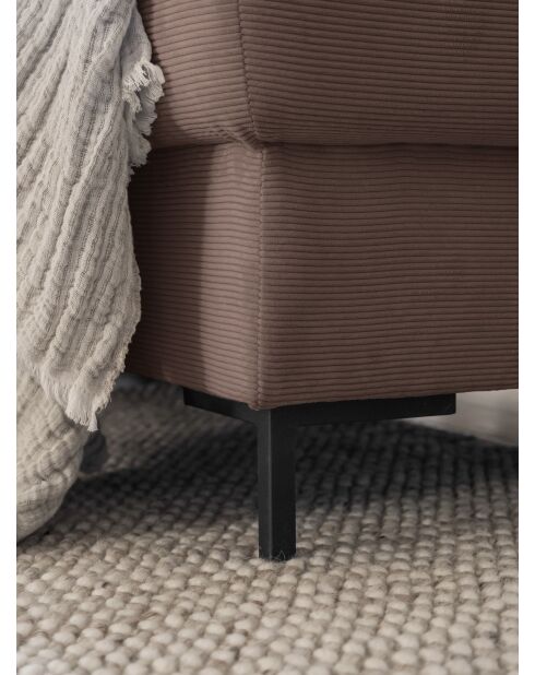 Canapé d'angle Convertible angle droit Lofty Lilly Taupe- 236x148x84 cm