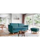 Charmante Charlie Slim Turkooise converteerbare 3-zitsbank - 225x90x85 cm