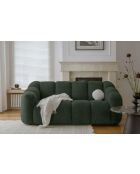 Donkergroene tweezitsbank Shell - 190x109x75 cm