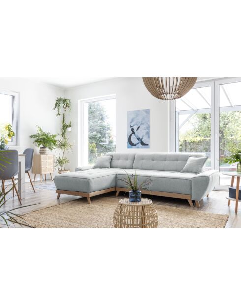 Dazzling Daisy Ecksofa, 4-teilig, links, 260 x 166 x 77 cm, hellgrau