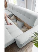 Dazzling Daisy Ecksofa, 4-teilig, links, 260 x 166 x 77 cm, hellgrau