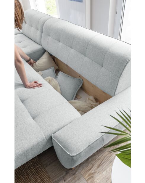 Dazzling Daisy Ecksofa, 4-teilig, links, 260 x 166 x 77 cm, hellgrau