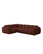 Festes L-Ecksofa, links Cloud Terracotta - 260x197x76 cm