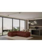 Festes L-Ecksofa, links Cloud Terracotta - 260x197x76 cm