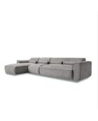 Sofá angular M fijo, izquierdo Flex Felix Gris- 340x154x70 cm