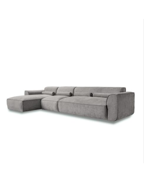 Sofá angular M fijo, izquierdo Flex Felix Gris- 340x154x70 cm
