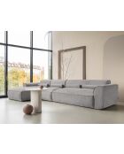 Sofá angular M fijo, izquierdo Flex Felix Gris- 340x154x70 cm