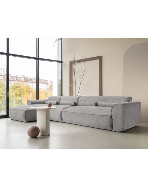 Sofá angular M fijo, izquierdo Flex Felix Gris- 340x154x70 cm