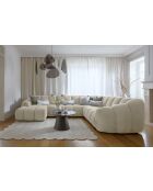 Vaste U-hoekbank links, beige, 330x265x75 cm