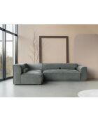 Festes L-Ecksofa, links; Flex Felix Olive- 265x169x70 cm