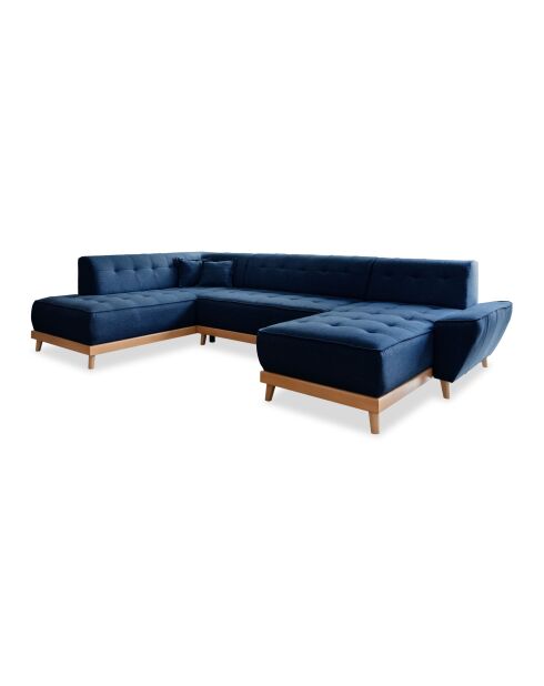 8-plättriges umwandelbares rechtes Ecksofa Dazzling Daisy Marineblau- 330x190x77 cm