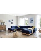 8-plättriges umwandelbares rechtes Ecksofa Dazzling Daisy Marineblau- 330x190x77 cm