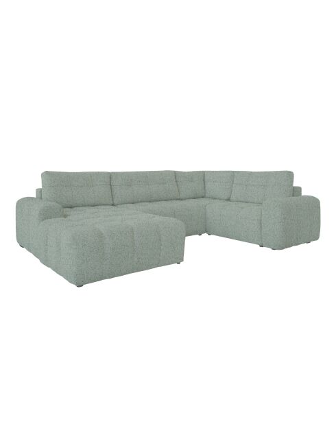 Canapé d'angle Convertible U Gauche Lulu Vert- 333x213x94 cm