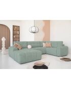 Lulu Green Left U converteerbare hoekbank - 333x213x94 cm