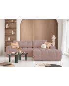 Sofá de esquina derecha Lulu Red Convertible en S - 268x184x94 cm