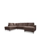U-Ecksofa, umwandelbar, linke Ecke, Lofty Lilly, Taupe, 303 x 197 x 84 cm