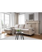 Divano angolare sinistro convertibile Lofty Lilly beige - 236x148x84 cm