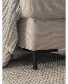 Divano angolare sinistro convertibile Lofty Lilly beige - 236x148x84 cm