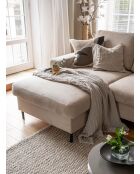 Divano angolare sinistro convertibile Lofty Lilly beige - 236x148x84 cm