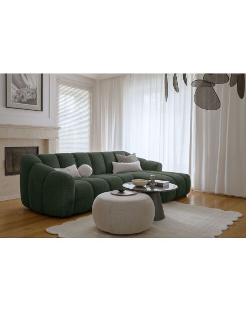 Canapé d'angle Fixe S droit Shell Vert foncé- 255x165x75 cm