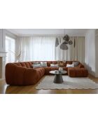 Feste U-förmige, rechte Ecksofaschale, Terrakotta, 330 x 265 x 75 cm