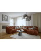 Feste U-förmige, rechte Ecksofaschale, Terrakotta, 330 x 265 x 75 cm