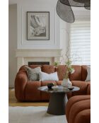 Feste U-förmige, rechte Ecksofaschale, Terrakotta, 330 x 265 x 75 cm