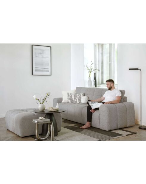 LULU grijze converteerbare 3-zitsbank - 247x96x94 cm