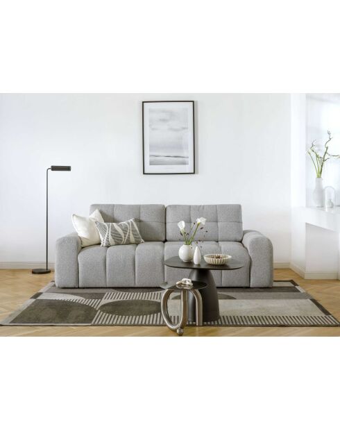 LULU grijze converteerbare 3-zitsbank - 247x96x94 cm