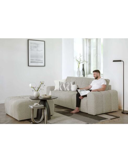 LULU grijze converteerbare 3-zitsbank - 247x96x94 cm