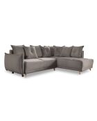 L Wandelbares Ecksofa; rechte Ecke Lazy Lukka Latte- 247x191x85 cm