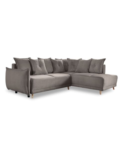 L Wandelbares Ecksofa; rechte Ecke Lazy Lukka Latte- 247x191x85 cm