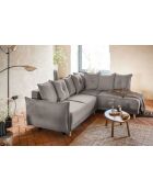 L Wandelbares Ecksofa; rechte Ecke Lazy Lukka Latte- 247x191x85 cm