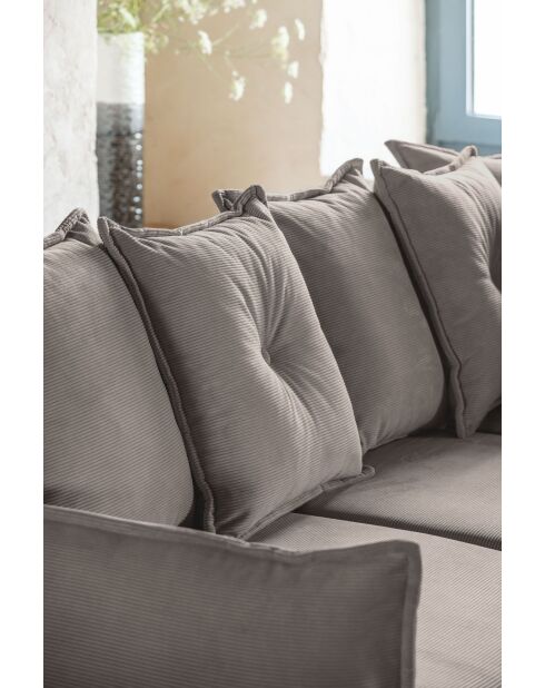 L Wandelbares Ecksofa; rechte Ecke Lazy Lukka Latte- 247x191x85 cm