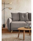 L Wandelbares Ecksofa; rechte Ecke Lazy Lukka Latte- 247x191x85 cm