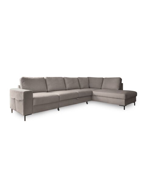L-MAX Lofty Lilly Ecksofa, umwandelbar, rechtwinklig, 304 x 197 x 84 cm, Taupe