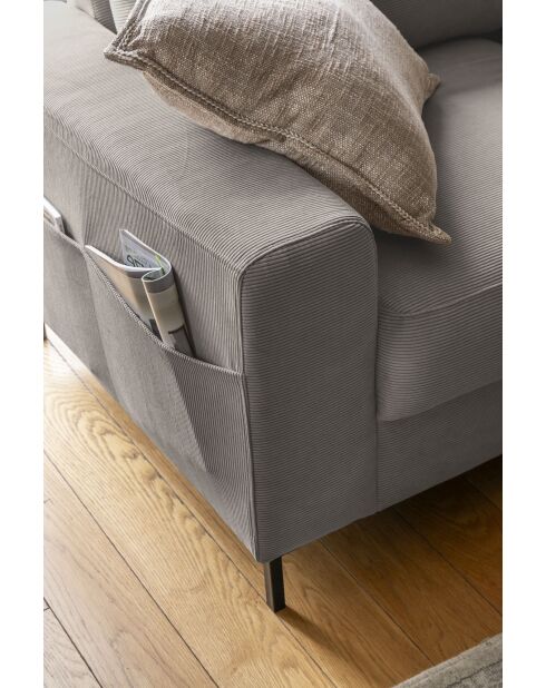 L-MAX Lofty Lilly Ecksofa, umwandelbar, rechtwinklig, 304 x 197 x 84 cm, Taupe