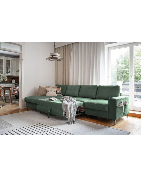 S-MAX Wandelbares Ecksofa links Lofty Lilly Smaragdgrün Lofty Lilly - 306x150x84 cm