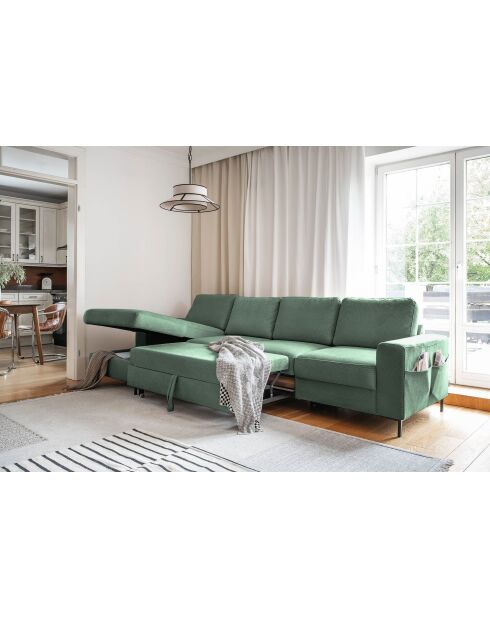 S-MAX Wandelbares Ecksofa links Lofty Lilly Smaragdgrün Lofty Lilly - 306x150x84 cm